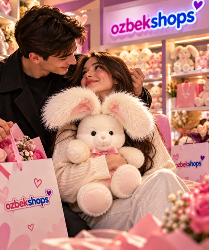 OzbekShops Pofuduk Kulaklı Koşan Tavşan
