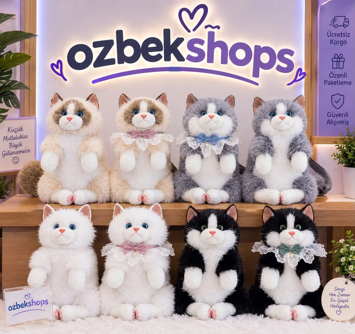 OZBEKSHOPS-MiyavPati Peluş Çanta