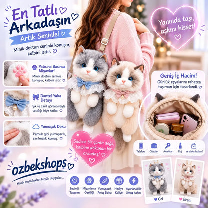 OZBEKSHOPS-MiyavPati Peluş Çanta